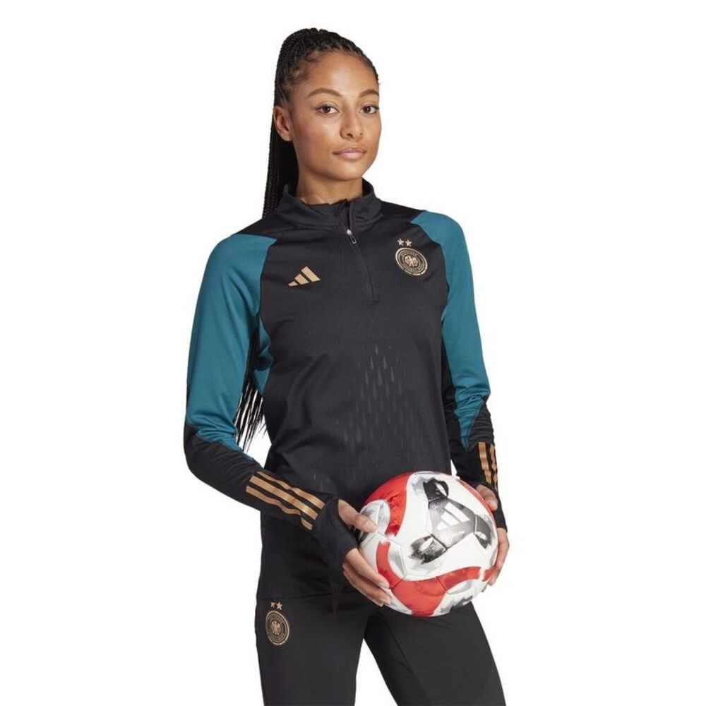 Adidas Womens/Ladies Trio 23 Pro Germany Track Top / Black - Picture 5 of 5